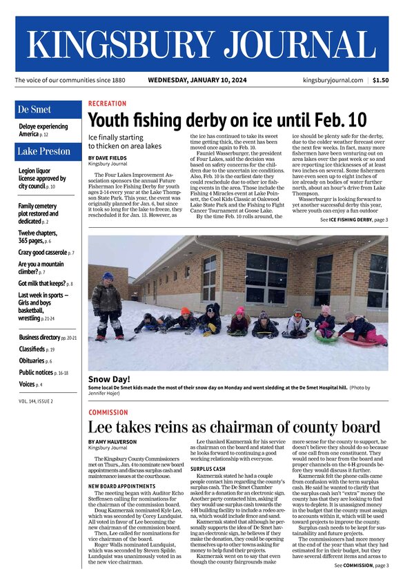 January 10, 2024 Kingsbury Journal